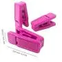 JumpyFire Velvet Hangers Clips, 20 PCS Plastic Clothes Hangers Clips, Baby Hanger Clips for Coat Hanger Pants Hangers, Pink
