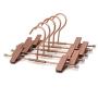 Koobay 20Pack 30CM Rose Gold Clothes Hangers with 2 Adjustable Clips Pants Hangers