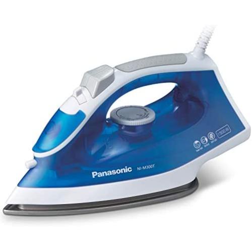 Panasonic NI-M300TA 1500W Advanced Titanium Coated Sole Plate, Vertical, Blue/White Steam/Dry Iron