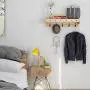 Wall Hook Shelf Rack Wall Hanger Wall Coat Rack Creative Clothes Hanger Natural Bamboo Delicate Porcelain Hook,C+53cm+4hooks Wall Hook Shelf Rack Wall Hanger Wall Coat Rack Creative Clothes Hanger Natural Bamboo Delicate Porcelain Hook,C+53cm+4hooks