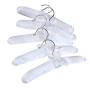 5 x White Satin Padded Children Clothes Hook Hangers