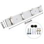 NIKKY HOME Coat Rack Hanger Wall Mounted Coat Rack Hanger Dual Hooks 4 Hooks, White