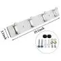 NIKKY HOME Coat Rack Hanger Wall Mounted Coat Rack Hanger Dual Hooks 4 Hooks, White NIKKY HOME Coat Rack Hanger Wall Mounted Coat Rack Hanger Dual Hooks 4 Hooks, White