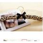 10pcs Random Color Leopard-Print Cotton Padded Hanger for Dress