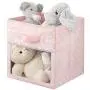 mDesign Soft Fabric Closet Storage Organizer Cube Bin Box, Clear Window and Handle - for Child/Kids Room, Nursery, Playroom, Furniture Units, Shelf - 11" High, 4 Pack - Pink/White Polka Dots mDesign Soft Fabric Closet Storage Organizer Cube Bin Box, Clear Window and Handle - for Child/Kids Room, Nursery, Playroom, Furniture Units, Shelf - 11" High, 4 Pack - Pink/White Polka Dots