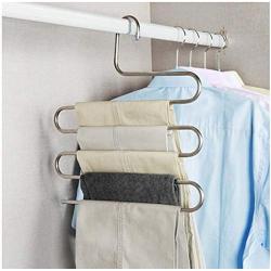 5PC5 Layers S Shape Clothes Hangers Multifunctional Pants Trousers Storage Hangers Cloth Rack Multilayer Cloth Hanger Organizer