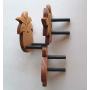 Ukulele Wall Mount Hangers, Hand Carved Pineapple, Plumeria, Honu, 3 Pack