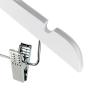 HANGERWORLD 60 White Wooden 11.8inch Kids Notched Coat Clothes Garment Hangers Non Slip Adjustable Clips