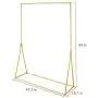 FURVOKIA Modern Simple Heavy Duty Metal Rolling Garment Rack with Wheel,Retail Display Clothing Rack,Wrought Iron Single Rod Floor-Standing Hangers Clothes Shelves (Gold Round Tube, 47.2 L) FURVOKIA Modern Simple Heavy Duty Metal Rolling Garment Rack with Wheel,Retail Display Clothing Rack,Wrought Iron Single Rod Floor-Standing Hangers Clothes Shelves (Gold Round Tube, 47.2 L)