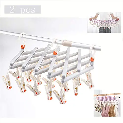 HJYPYJ Magic Hanger,Multi-Function Clip Folding Hanger,Adjustable PP Space-Saving Organizer Hangers, Strong Clamping Force/Gray / 2 pcs HJYPYJ Magic Hanger,Multi-Function Clip Folding Hanger,Adjustable PP Space-Saving Organizer Hangers, Strong Clamping Force/Gray / 2 pcs