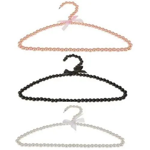 10pcs Random Color 30cm Pearl Beaded Clothes Hanger Coat Trouser Dress Pants Hook Holder 10pcs Random Color 30cm Pearl Beaded Clothes Hanger Coat Trouser Dress Pants Hook Holder