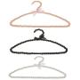 10pcs Random Color 30cm Pearl Beaded Clothes Hanger Coat Trouser Dress Pants Hook Holder