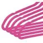 Quality Plastic Non Velvet Non-Flocked Thin Compact Hangers 360 Degree Swivel Hook (Pink Color, 50)