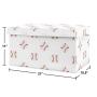 Sweet Jojo Designs Red and White Sports Boy Baby Nursery or Kids Room Small Fabric Toy Bin Storage Boxes Chest for Baseball Patch Collection