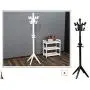Cxjff Floor Standing Coat Rack Clothes Hat Stand Hanger Creative Style Fashion Solid Wood, 55x55x175CM (Color : White)