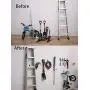 Garage Hooks Heavy Duty 15 Pack, Steel Garage Storage Hooks,Wall Mount Garage Tool,for Ladders, Bikes-Black
