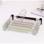 10pcs Random Color Hangers for Clothes Plastic Clip Stand Hanger Pants Skirt Kid Clothes Adjustable Pinch Grip Cabide