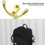 Wall Hooks, 2pcs Antique Wall Door Hooks Bedroom Bath Clothes Towel Zinc Alloy Hanger - Gold