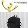 Wall Hooks, 2pcs Antique Wall Door Hooks Bedroom Bath Clothes Towel Zinc Alloy Hanger - Gold Wall Hooks, 2pcs Antique Wall Door Hooks Bedroom Bath Clothes Towel Zinc Alloy Hanger - Gold