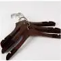 5 Pcs Anti-Slip Solid Wood Clothes Hangers with Velvet Flocked, Walnut Non Slip Shirt Coats Shirts Hanger Rack with Notches 5 Pcs Anti-Slip Solid Wood Clothes Hangers with Velvet Flocked, Walnut Non Slip Shirt Coats Shirts Hanger Rack with Notches