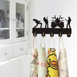 LEWIS1205 Wall Clothes Hanger 1Piece Rock Band Door Hook Wall Docor Rock Music Clothes Coat Hat Hanger Kitchen Bathroom Towel Hooks Key Holder Gift for Singer