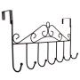 Hooks Over The Door Hook Organizer Rack Hanging, 7 Hooks, Over Door Storage Rack ? Organizer Hooks for Coats, Hats, Robes, Clothes or Towels (Black) Hooks Over The Door Hook Organizer Rack Hanging, 7 Hooks, Over Door Storage Rack ? Organizer Hooks for Coats, Hats, Robes, Clothes or Towels (Black)