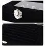 Zerone Jewelry Box, 3 Colors Composite Board Lint Jewelry Rings Storage Boxes Display Case Holder Organizer(Black) Zerone Jewelry Box, 3 Colors Composite Board Lint Jewelry Rings Storage Boxes Display Case Holder Organizer(Black)