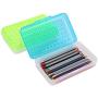 BTSKY 6 Pack Multipurpose Utility Box- Large Capacity Pencil Boxes with Lid Snap Closure Assorted Color Pencil Holder for Organize and Carry Pencils Watercolor Pens Stationery Office Supplies Organizer