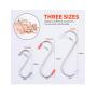 NewFamily 40 Pack S Hooks Stainless Steel for Hanging Pots and Pans,4.33.5 2.8 s Hooks Heavy Duty for Hanging for Kitchen,Wardrobe,Work Shop,Bathroom,Garden,Office
