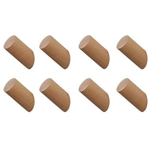 Wood Hook Wall Mount Coat Bag Hat Key Robe Hanger