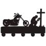 Xigeapg Biker Praying at Cross Motorcycle Wall Hook for Clothes Bag Keyring Hanger Motorbike Riders Motorcyclist