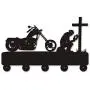 Xigeapg Biker Praying at Cross Motorcycle Wall Hook for Clothes Bag Keyring Hanger Motorbike Riders Motorcyclist