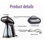 ZZYJYALG Hanging Ironing Machine Plastic Metal Hand-held Transparent Water Tank Clothes Household Large-Capacity High-Temperature Ironing Travel Cotton Portable Bed Sheet Dormitory (Black)