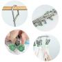 niumanery Windproof Foldable Quickly Remove Stainless Steel Laundry Clothes Drying Rack Drip Hanger with 18 Clips for Underwear Sock Glove Bra Pink