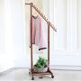 Angels home Coat Stand Clothes Stand Hat Coat Rack Floor Hanger Hall Clothes Tree Floor Organiser Hanger Hooks Shelf Hat Storage Rack Wooden (Color : Brown)