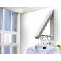 GGYDD Folding Clothes Hanger Wall Mounted, Retractable Clothes Rack Aluminum Coat Rack Stand Easy Installation for Clothes Scarves-a Diameter:40cm(16inch)