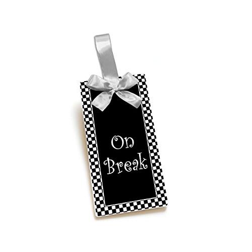 On Break Two Sided Sign, Personalized Double Sided Doorknob Hanger