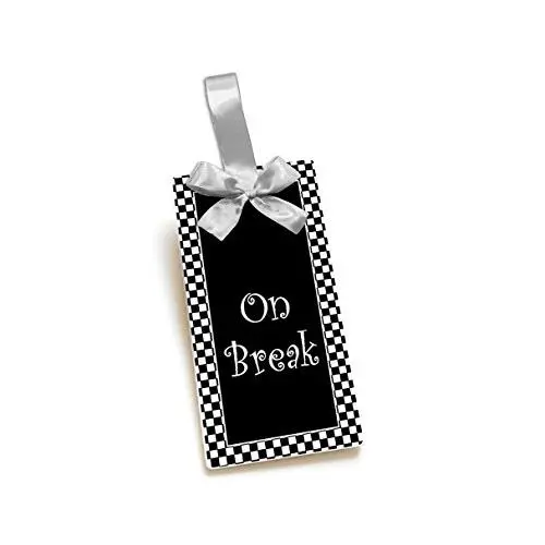 On Break Two Sided Sign, Personalized Double Sided Doorknob Hanger On Break Two Sided Sign, Personalized Double Sided Doorknob Hanger