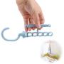 Laundry Dry Rack Clothes Hanger Wardrobe Organization Windproof Home Storage Household Buckle Anti-Slip Multilayer 10pcs Random Color