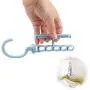 Laundry Dry Rack Clothes Hanger Wardrobe Organization Windproof Home Storage Household Buckle Anti-Slip Multilayer 10pcs Random Color