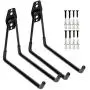 Heavy Duty Garage Storage Utility Double Hooks,Extended Wall Mount Tool Holder Organizer for Ladders,Bike,Chair (2 Pack Black 7.5" Large U Hook) Heavy Duty Garage Storage Utility Double Hooks,Extended Wall Mount Tool Holder Organizer for Ladders,Bike,Chair (2 Pack Black 7.5" Large U Hook)
