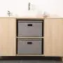 Large Storage Boxes with Lid [3-Pack] Linen Fabric Decorative Storage Boxes Bin Organizer Containers Collapsible Basket Cube with Handles Divider for Bedroom Closet Office Living Room (17.7x11.8x11.8)