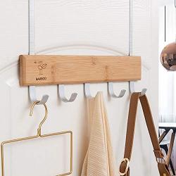 WZP Clothing Display Rack Door Hook Hanger Bedroom Clothes Rack,Nail-Free Seamless Hook Hook Door-Free Punch-Free Coat Rack Stainless Steel/B/As Shown