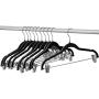 Home-it 50 Clothes Black Ultra Thin No Slip Hanger with Metal Clips