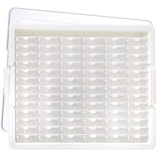 Elizabeth Ward Bead Storage Solutions: 82-Piece Tiny Container Storage Tray ? Bead Organizer with 78 Tiny Containers, a Tray and Lid for Beads and More