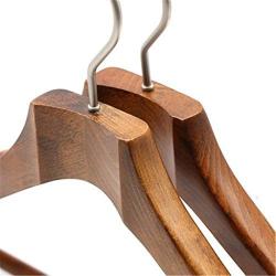 Mgxdd Wood Suit Hangers,Hangers Wooden 44.5 cm Quality Coat Clothes Suit Hangers and Premium Finish with Stronger&Thicker Non-Slip Bar -4 Pack,C,44.5304.5cm