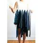 Jokari 6 in 1 Non Slip Space Saving Hanger for Leggings, Pants, Scarves and More. Maximize Storage and Hang Six Pairs of Slacks, Jeans, and Workout or Yoga Pants of Any Material Without Slipping Off.