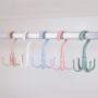 1pcs 360 Degrees Rotated 4 Hooks Plastic Clothes Ties Bag Holder Shelf Hanger Hanging Rack Storage Organizer Scarf Hanger Hook