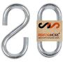 Performore 3 Inch S-Shaped Nickel Hooks Hangers Heavy-Duty Stainless Steel Nickel Hanger Storage Rack for Closet, Work Shop, Bathroom, Garden, House Kitchen (2 Pack)