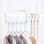 EvaroFly Multipurpose Portable Folding Hanger, Save Space Storage Clothes Hanger, Travel Camping -Blue 10 Pcs